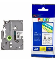 PUUN®Brother P-Touch 6 Mm Tze-Tape Aze211 Muadil Beyaz Etiket (Çok Renkli)