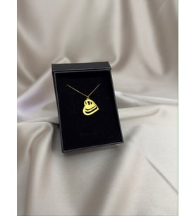 Kişiye Özel 925 Ayar Gümüş Bebek El Ayak İzi Tasarım Kalp Kolye (Gold)