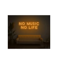 NO MUSİC NO LIFE Yazılı Neon Tabela