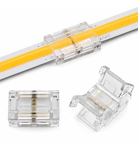 4 adet 8 mm COB LED Şerit Ara Konnektörü 2 Pin Tek Renk Şerit Birleştirme düz Aparatı Karanlık Alan Bırakmayan Şeffaf Lehimsiz Bağlantı