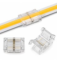 4 adet 8 mm COB LED Şerit Ara Konnektörü 2 Pin Tek Renk Şerit Birleştirme düz Aparatı Karanlık Alan Bırakmayan Şeffaf Lehimsiz Bağlantı