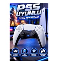 PS5 Uyumlu Kablosuz Oyun Kumandası – Titreşim Destekli Şarj Edilebilir Ergonomik Tasarım