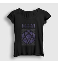 Presmono Kadın Siyah Roses Him T-Shirt 81169tt
