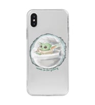Iphone X ve XS Uyumlu Yoda Tasarımlı Şeffaf Telefon Kılıfı