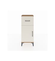 Arges Komodin Tek Raflı Tek Çekmeceli Tek Kapaklı 44x30x106 Çam-Aytaşı