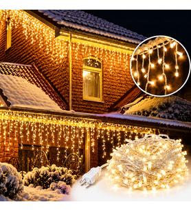 100 Led 20 Saçak 30*50*70Cm Çakarlı Ip65 Su Geçirmez Dış Mekan