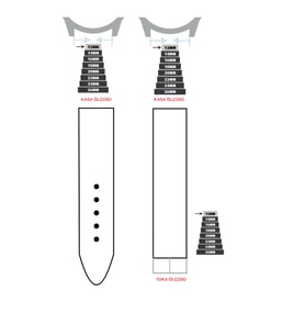 22mm Kahverengi Kiremit Renk Crazy Hakiki Deri Saat Kordonu - Toka Ölçü 22mm