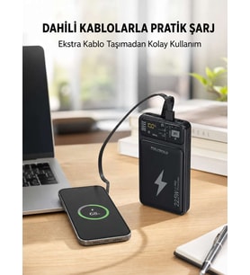 Powerbank 10000 mAh Dijital Göstergeli Taşınabilir Yeni Nesil