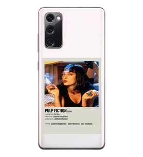 Samsung Galaxy S20 FE Uyumlu Pulp Fiction Minimalist Poster Desenli Şeffaf Telefon Kılıfı
