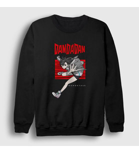 Presmono Unisex Siyah Momo Ayase Anime Dandadan Sweatshirt 512217tt