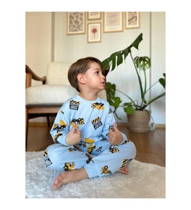 ERKEK ÇOCUK PAMUKLU PIJAMA TAKIMI.