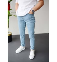 Erkek Slim Fit Jean Pantolon JRY01 (Açık Mavi)