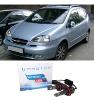 Chevrolet Rezzo Led Xenon Uzun + Kısa Far Ampulü H4 Ultimate Yeni Seri Beyaz