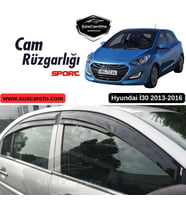 Hyundai İ30 2013-2016 Uyumlu Mugen Cam Rüzgarlığı Seti Piano Black 4'lü İthal