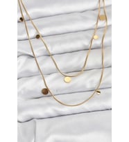 316L Çelik Zincir Gold Renk Pullu Kadın Kolye 5886 - HPSBYI1311-1964
