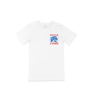 Kırmızı Born To Be A Gamer Cep Logo Tasarımlı Beyaz Tişört