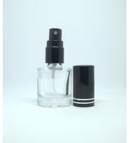 BOŞ PARFÜM ŞİŞESİ 7 ML (10 ADET) SİYAH METAL SPREY VE KAPAK BOŞ (Şeffaf)
