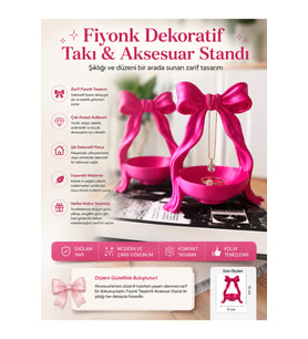 Fiyonk Tasarımlı Dekoratif Takı ve Aksesuar Organizeri