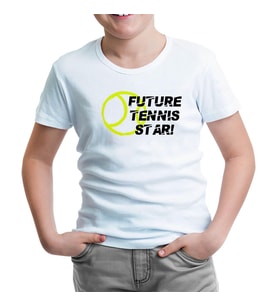Future Tenis Star Beyaz Çocuk Tshirt