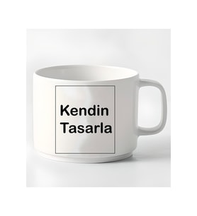 Kişiye Özel Kendin Tasarla Tasarımlı Porselen Kupa Nescafe Fincanı