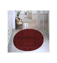 Eliana Home Baskılı, Yıkanabilir Kaymaz Taban Yuvarlak Halı LNA7343-HT645 120x120 cm (Kırmızı)