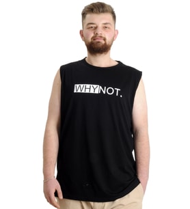 Mode XL Büyük Beden Erkek Atlet WHYNOT 23003 Siyah