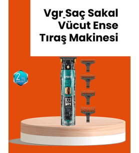 Northcity VGR V-695 Şarjlı Saç Sakal Tıraş Makinesi - 2600mAh Batarya, Zoom Tarak & 3 Kademeli Motor