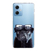 PrintiFy Xiaomi Redmi Note 12 4G ile Uyumlu Köpek 3 Kamera Korumalı Şeffaf Kılıf