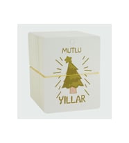 Mutlu Yıllar Bileklik Kartı 200 Adet (Beyaz)