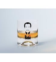 BK Home Renkli Baskılı Godfather Baba Tasarımlı Viski Bardağı-12 (Beyaz)