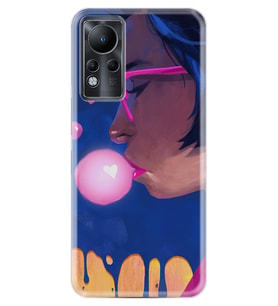 INFINIX Note 11 Pro Note 10 Hot 9 Play Kılıf Desemli Silikon Sakız ve Kız 1767