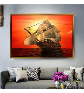 Altın Çerçeveli dekoratif tablo a726 (Gold)
