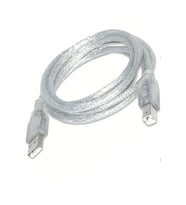 5 Metre Şeffaf Usb A B Printer Yazıcı Ara Kablosu(lazer Epson Canon Hp Ve Diğer Yazıclara Uyumlu) (Metal)