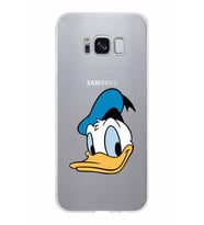 Samsung Galaxy S8 Kapak Donald Duck Tasarımlı Şeffaf Silikon Kılıf