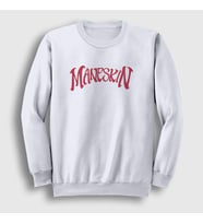 Presmono Unisex Beyaz Round Logo Band Maneskin Sweatshirt 362381tt (Beyaz)