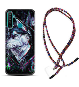 Realme 5i 5 Pro 6i 7 Pro 8 Kılıf Boyun Asklı Rasta Silikon Dog Eyes 1761