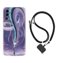General Mobile Gm 23 Kılıf Silikon Boyun Askılı İpli Desenli Silikon Kız ve Ejderha 1742
