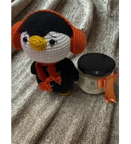 RÜWÜZEL  Sevimli Penguen &  Kokulu Mum Hediye Seti
