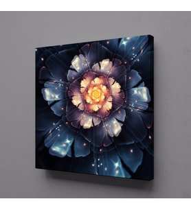 IŞILTILI ÇİÇEK KANVAS TABLO 50x50cm (Karışık)