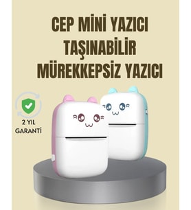 Taşınabilir Mini Termal Yazıcı 200 DPI Bluetooth Bağlantılı