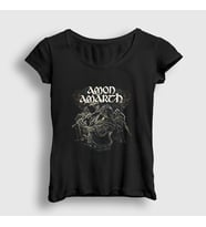 Presmono Kadın Siyah Vikings Amon Amarth T-Shirt 389418tt
