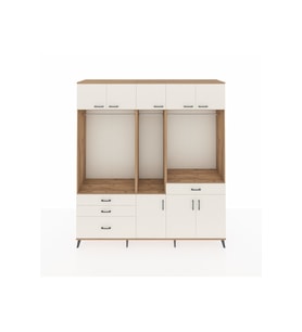 Hyperion Gardrop 8 Raflı 4 Çekmeceli 3 Askılı 220x44x243 Çam-Aytaşı/Aytaşı
