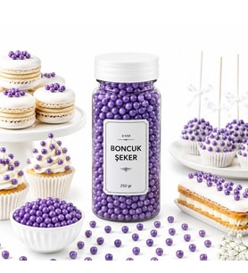 Dr. Gusto 4 Mm Mor Boncuk Şeker 250 Gr