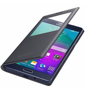 Galaxy A7 2015 ile Uyumlu Kılıf S View Cover EF-CA700BCEGWW Siyah