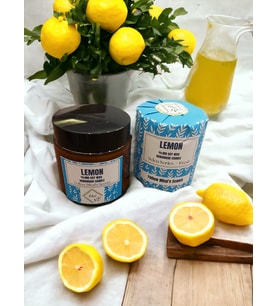 Bihal Limon Kokulu Doğal Soya Wax Ahşap Fitil Mum (100ml - 230 gr)
