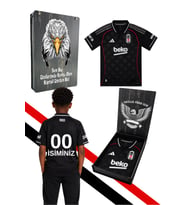 ORJİNAL LİSANSLI ADİDAS BEŞİKTAŞ FORMA 25-26 SEZON SİYAH ÇOCUK FORMASI KİŞİYE ÖZEL