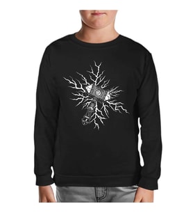 Viking Hammer Lightning Siyah Çocuk Sweatshirt