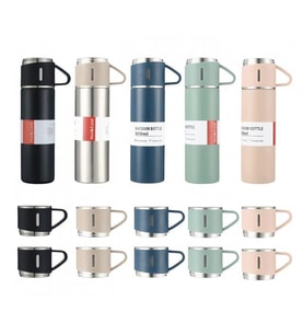 500 Ml 3 Kupalı Termos 1 Adet