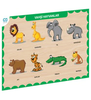 CAAHS-3213 CA GAMES AHŞAP VAHŞİ HAYVANLAR BUL-TAK