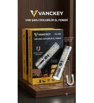 VANCKEY 15W USB Şarjlı Mıknatıslı LED Çalışma El Feneri 150 Lümen Kamp Feneri